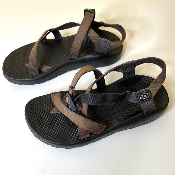 Chaco Black and Brown Sport Sandals with Adjustable Straps - Picture 2 of 7